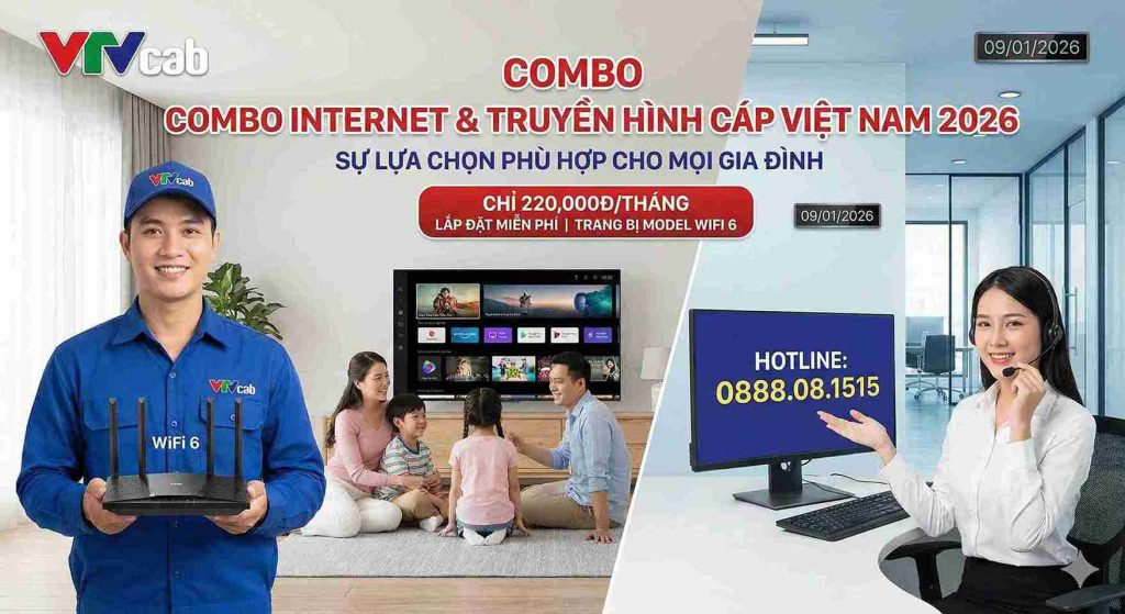 Combo Internet và Truyền Hình Cáp Việt Nam 2026