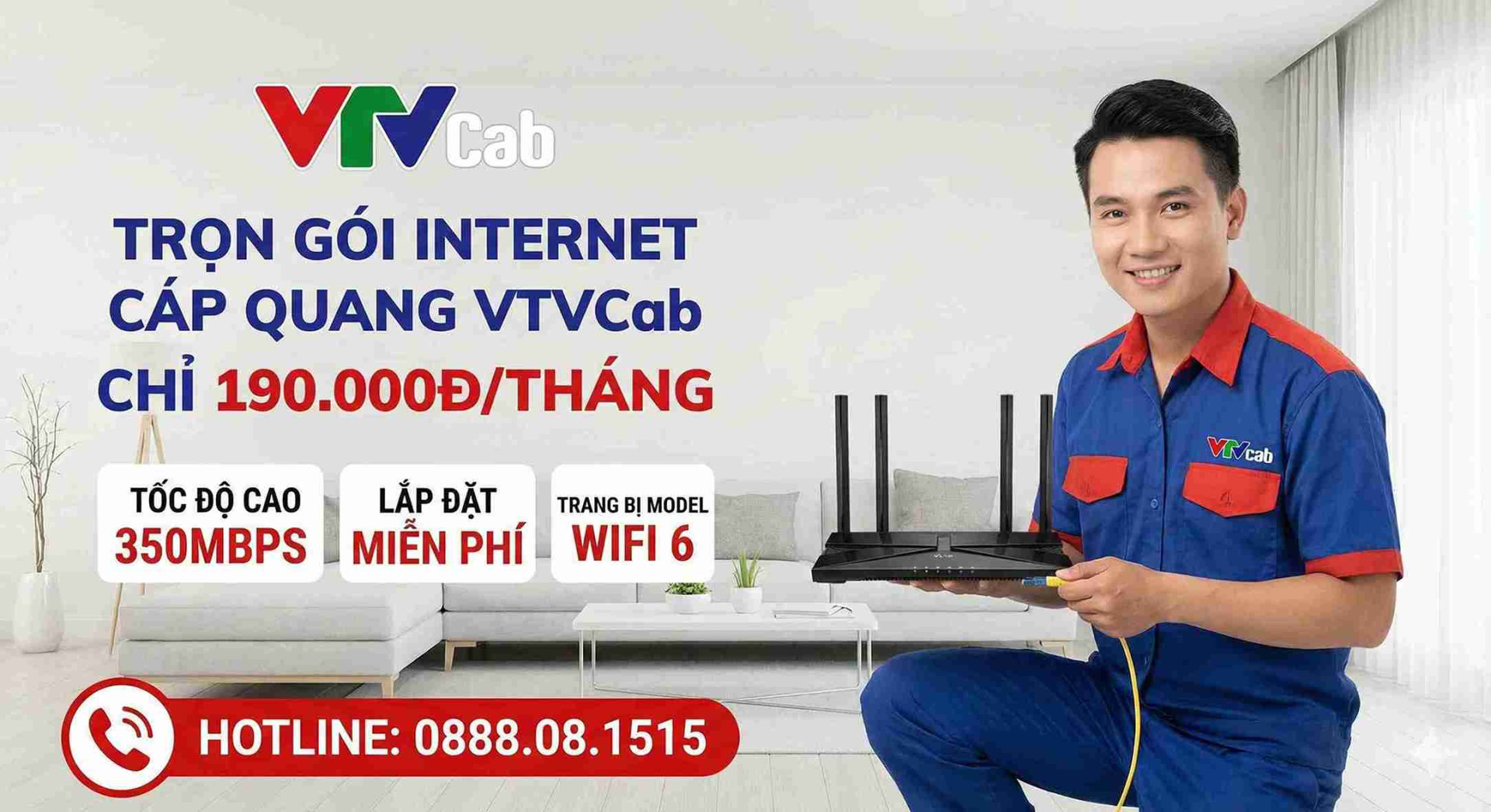 Internet cáp quang Wifi 6 Truyền Hình Cáp Việt Nam 2026